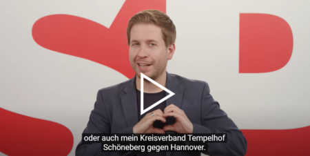 Bild eines Videos mit SPD-Generalsekretär Kevin Kühnert.